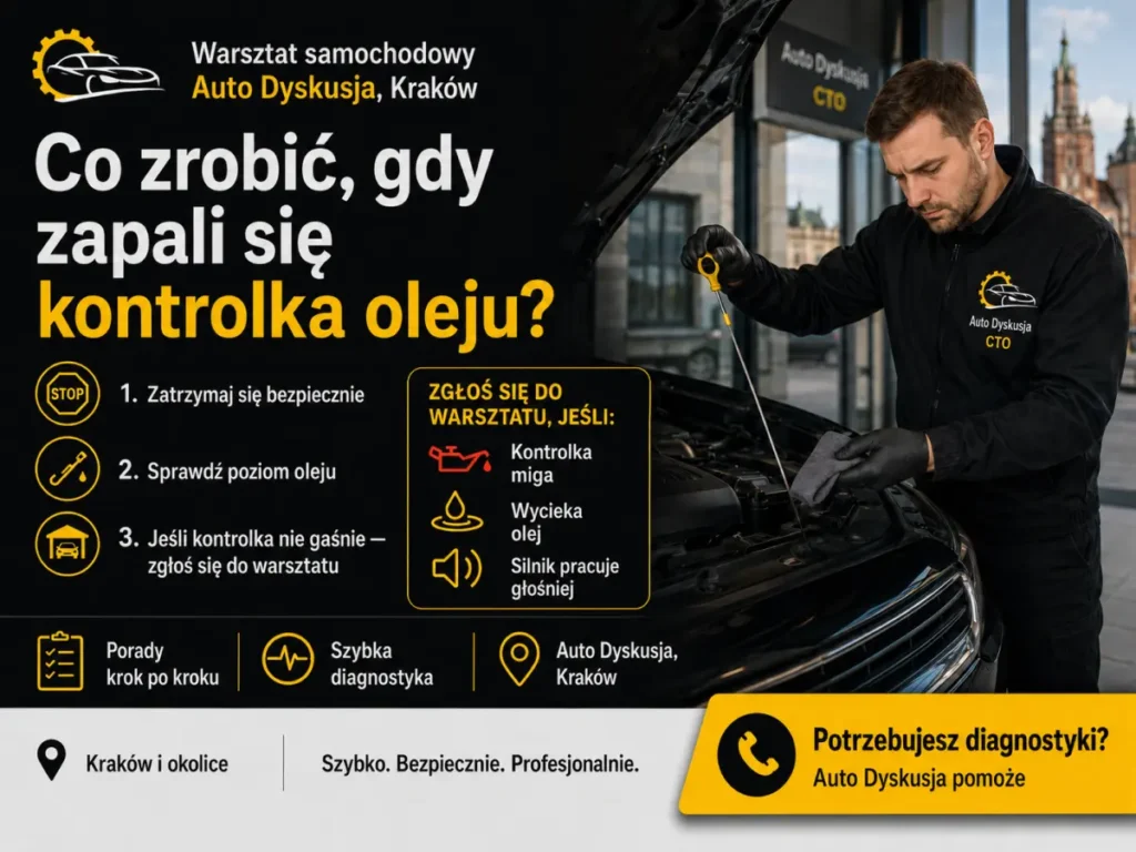 Co zrobić, gdy zapali się kontrolka oleju — sprawdzenie poziomu oleju i diagnostyka auta