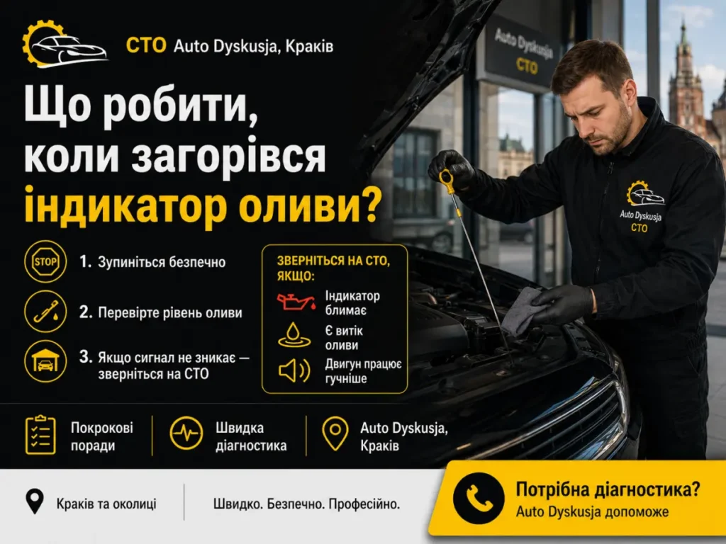 Що робити, коли загорівся індикатор оливи — перевірка рівня оливи та діагностика авто