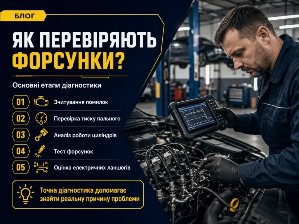 Діагностика форсунок на СТО — перевірка тиску пального, циліндрів і системи впорскування
