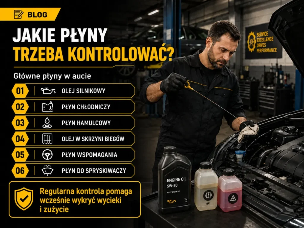 Kiedy sprawdzać i wymieniać płyny eksploatacyjne w samochodzie w warsztacie