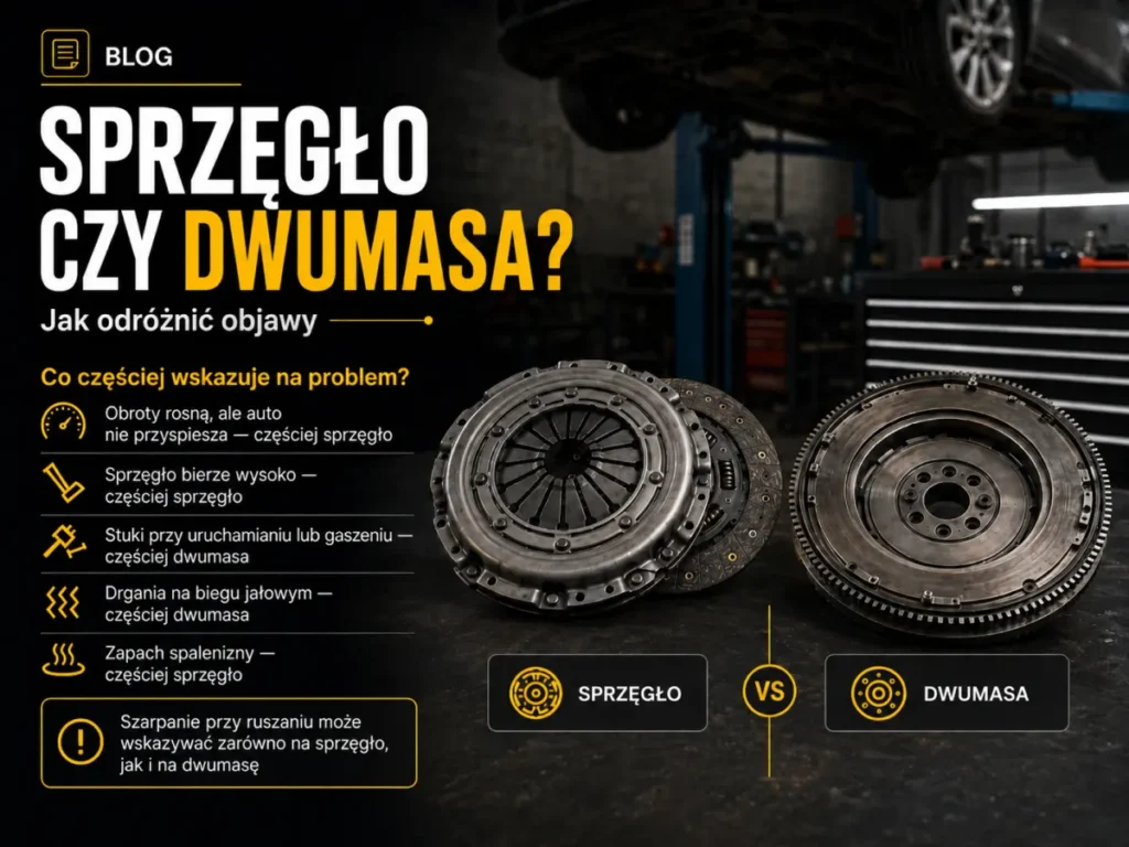 Objawy uszkodzonego sprzęgła i koła dwumasowego – porównanie w warsztacie