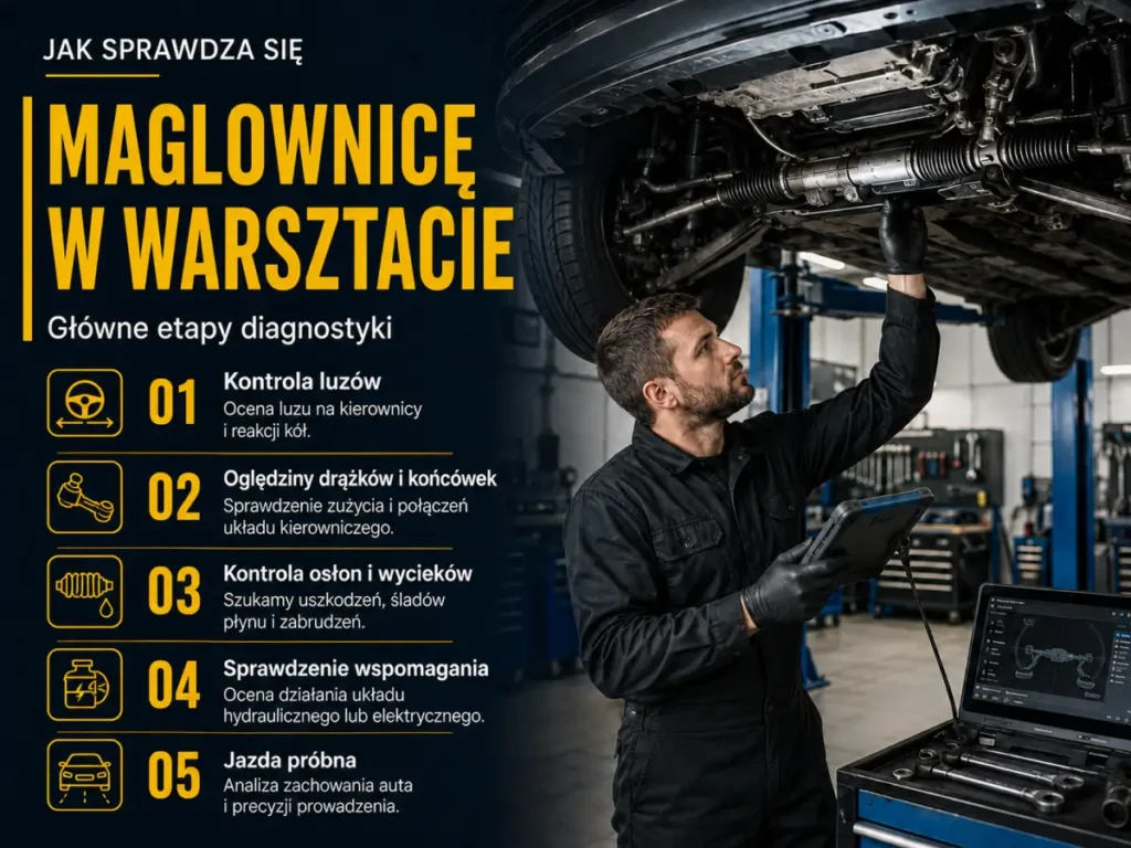 Objawy uszkodzonej maglownicy i diagnostyka układu kierowniczego w warsztacie